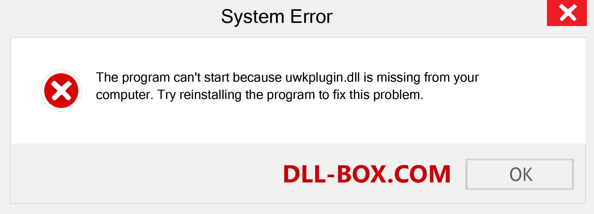  uwkplugin.dll file is missing?. Download for Windows 7, 8, 10 - Fix  uwkplugin dll Missing Error on Windows, photos, images
